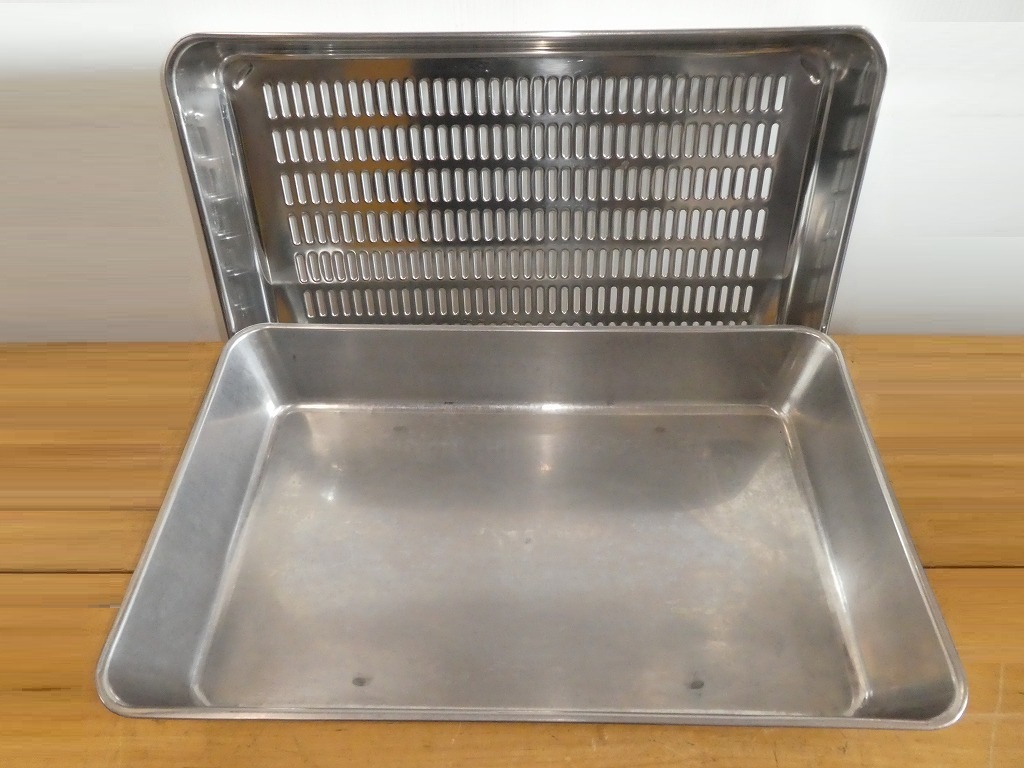 ●ステンレス 大型 UK 深型4枚取角バット クローバー水切りバット4枚取 業務用 飲食店 厨房機器 店舗用品 調理器具●拍卖