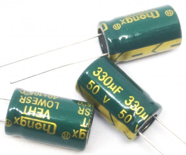 330uf 330μF 50V 105℃ 10×17mm 電解コンデンサー 3個組1セット拍卖