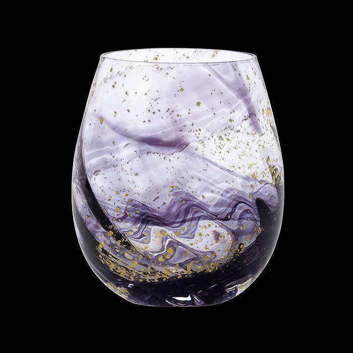 石塚アデリア 津軽びいどろ ねぶたあかりロックグラス sumi/墨 F75220拍卖