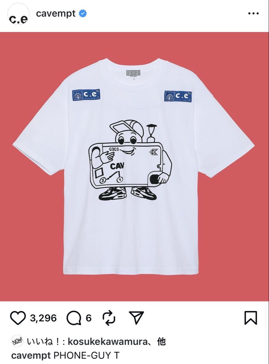 シミあり C.E cavempt PHONE-GUY T XXL拍卖