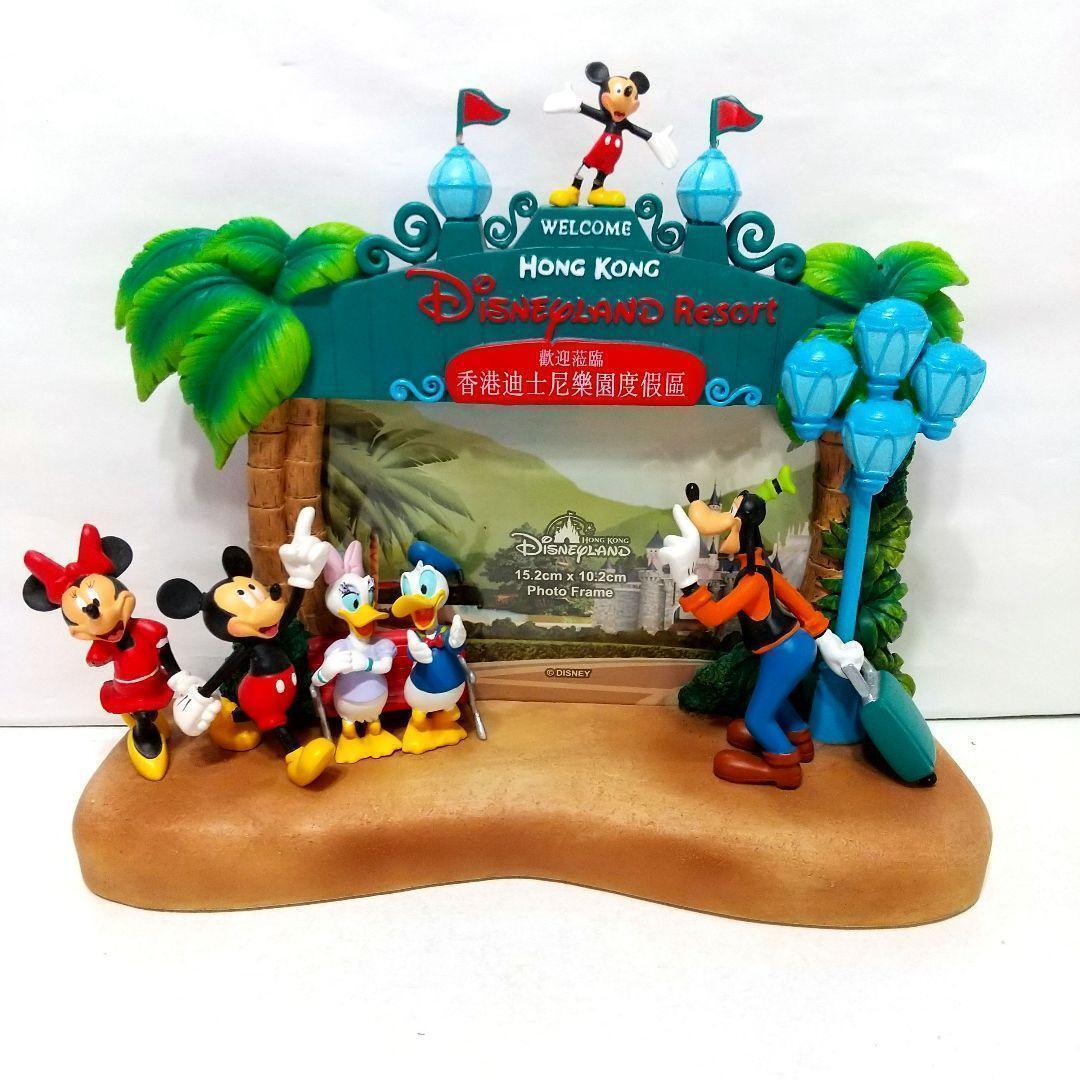1円スタート 1スタ【訳あり】香港ディズニーランド ミッキー ミニー グーフィー ドナルドダック デイジーダック フォトフレーム Disneyland拍卖