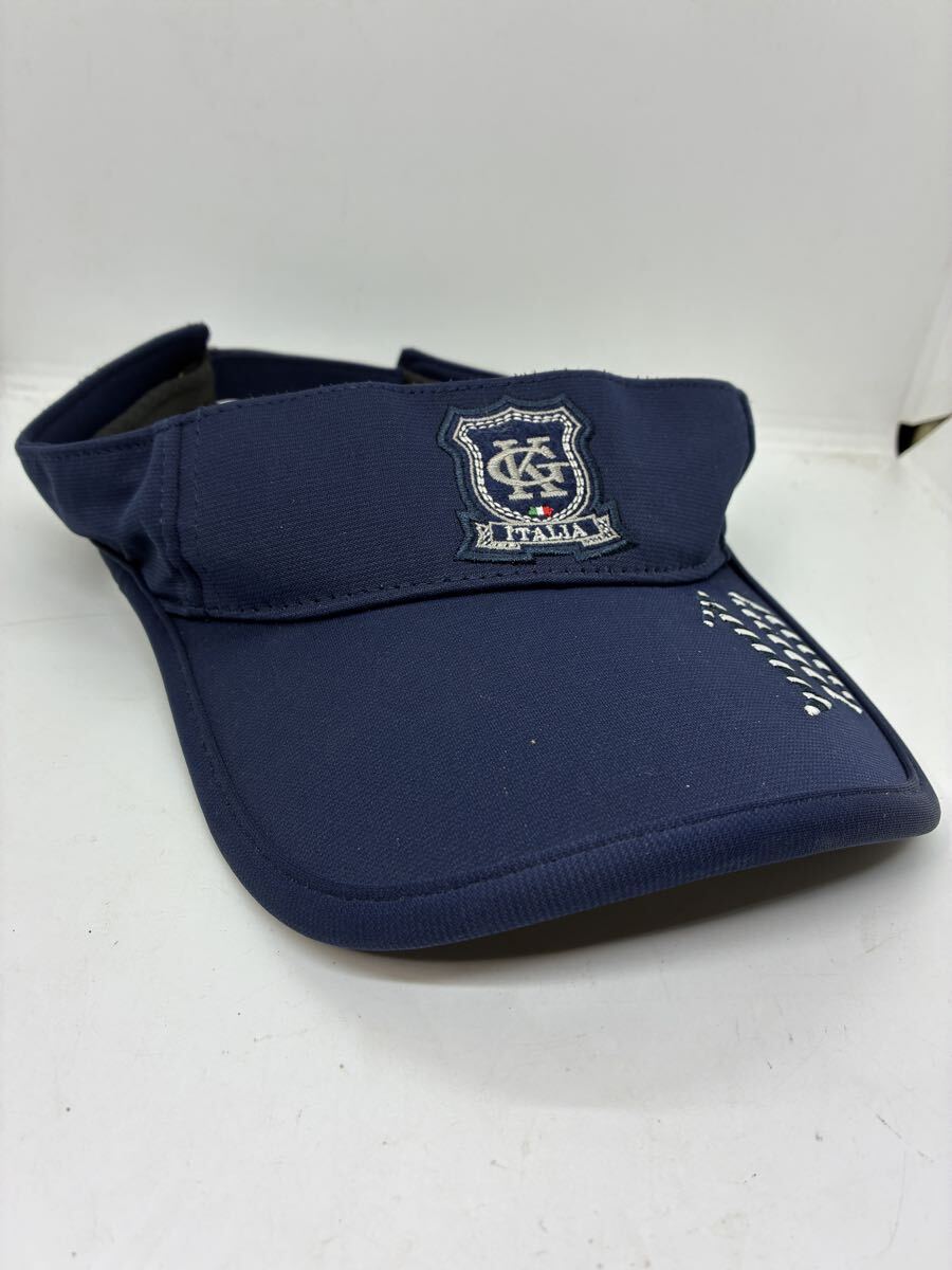 KAPPA サンバイザー ゴルフウェア 帽子 ネイビー拍卖