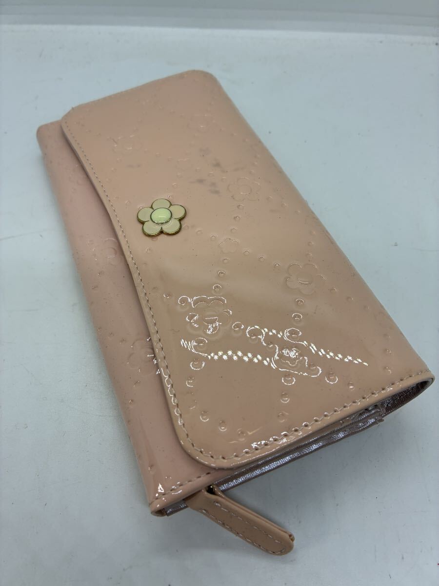 CLATHAS クレイサス 長財布 エナメル ベージュ拍卖