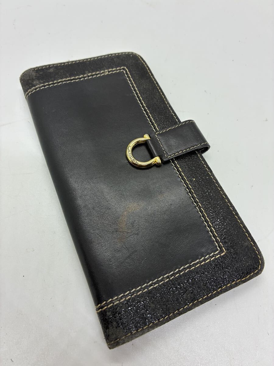 LANCEL 長財布 レザー 薄型 二つ折り拍卖
