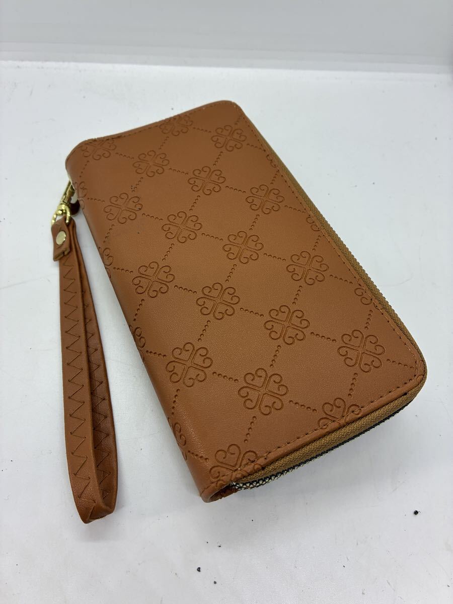 長財布 ラウンドファスナー 大容量 茶系拍卖