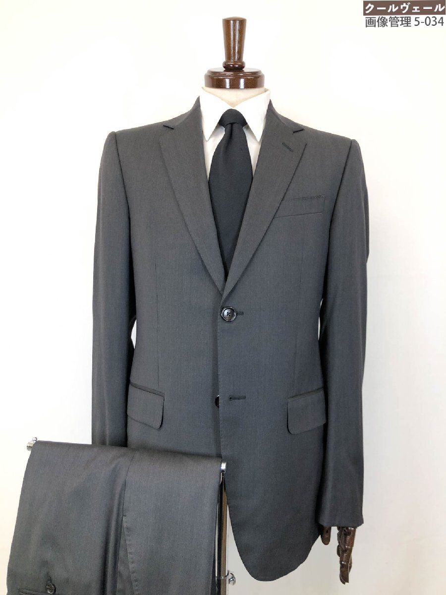 超美品【グッチ GUCCI】 シングル2ボタンスーツ (メンズ) size7-46R チャコールグレー系 337687 Z68671165 ◇33RMS2256◇拍卖