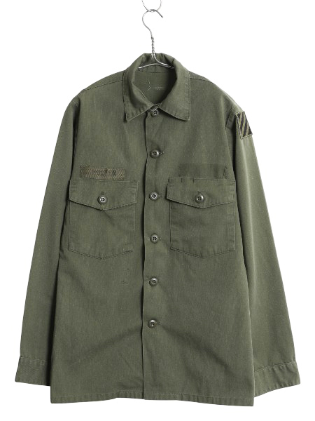70s 米軍実物 US ARMY ユーティリティ シャツ メンズ S 程 古着 78年製 ヴィンテージ ミリタリー アーミー 軍物 長袖シャツ OG507 オリーブ拍卖