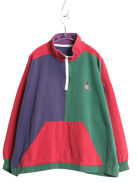 80s チャップス ラルフローレン ハーフジップ スウェット メンズ XL 程 ヴィンテージ トレーナー 裏起毛 クレイジー パターン 大きいサイズ拍卖