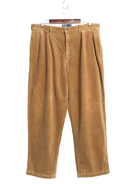 90s ポロ ラルフローレン 太畝 コーデュロイ パンツ メンズ 38 30 オールド スラックス ストレート ツータック コーズ ヘビーウェイト 無地拍卖