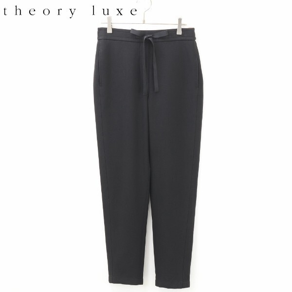 【KA129】美品◆Theory luxe セオリーリュクス スラックス テーパード イージー パンツ 黒 ブラック 38拍卖