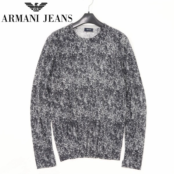 【KA145】美品◆ARMANI JEANS アルマーニ ジーンズ 総柄 長袖 カットソー プルオーバー L拍卖