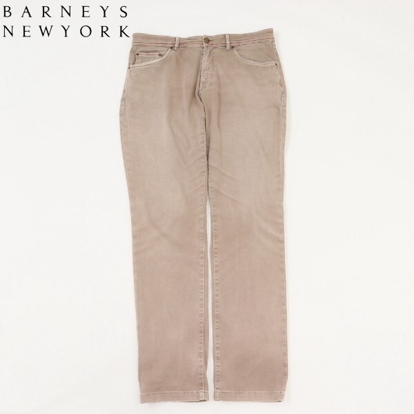 【KA169】美品◆BARNEYS NEW YORK バーニーズニューヨーク コットン ステッチ カラー パンツ くすみピンク系 32拍卖