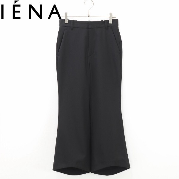 【KA197】美品◆IENA イエナ LA BOUCLE スラックス セミワイド パンツ 黒 ブラック 34拍卖