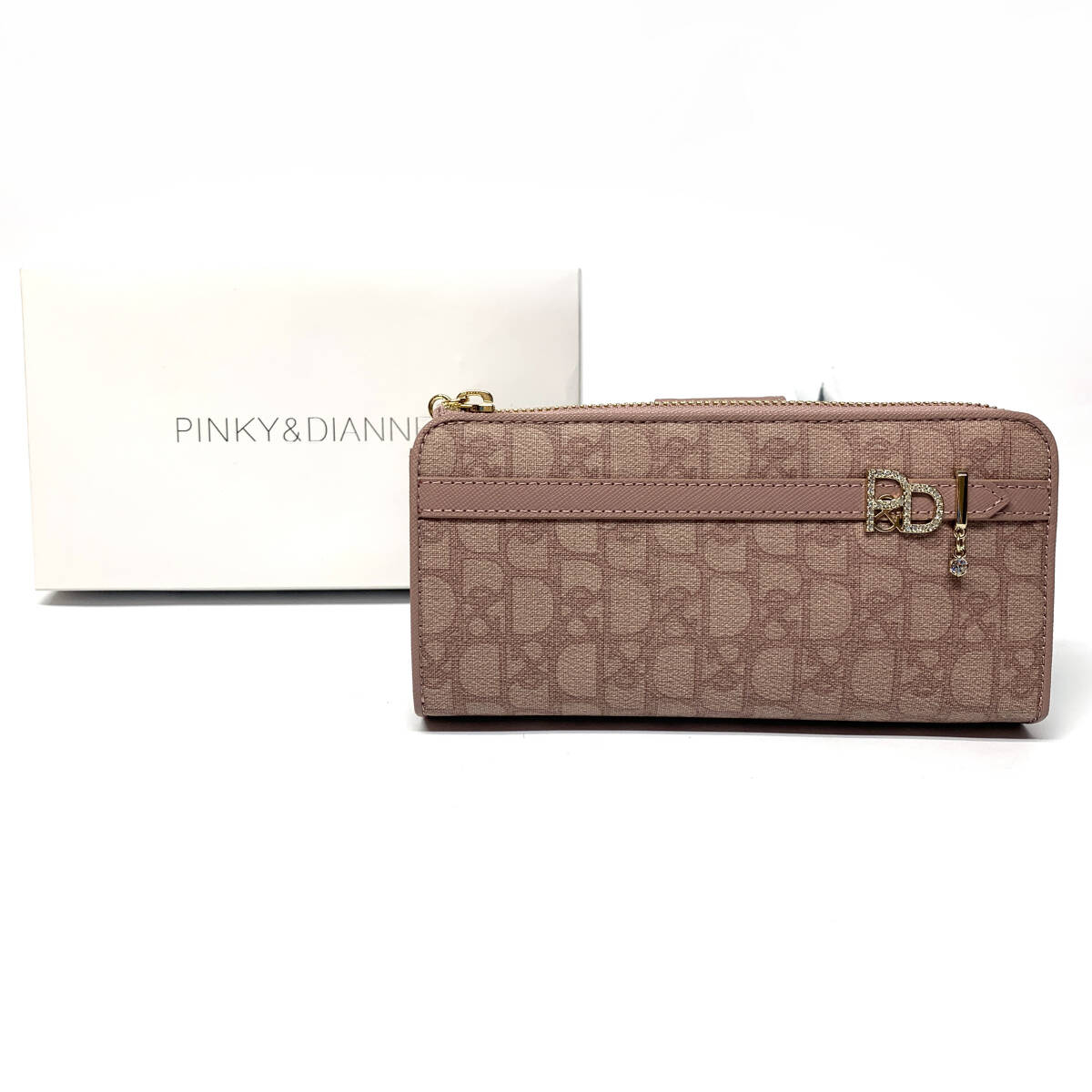 tu151 ピンキー&ダイアン PINKY&DIANNE 長財布 パドロック PDLWBET6-48 ピンク ※中古/美品拍卖