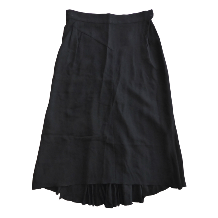 プラダ (PRADA) アセテート×レーヨン バック プリーツ スカート ミドル 42 ブラック ETB0162 ウェア(中古)拍卖