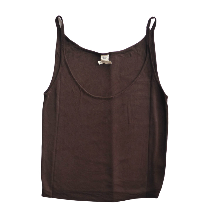 エルメス (HERMES) ヴィスコース キャミソール トップス SM ブラウン ウェア(中古)拍卖