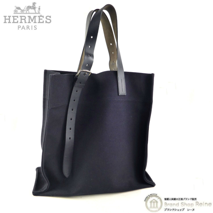 エルメス (HERMES) エトリヴィエール キャンバス×レザー A刻 トート バッグ ネイビー(中古)拍卖