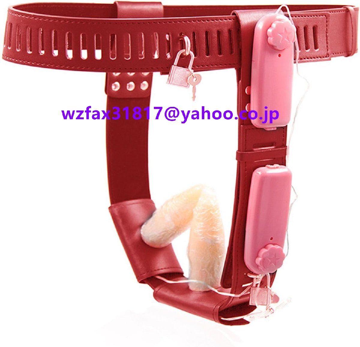 ペニスバンド 女性装着用 バイブ付き 双頭 貞操帯 女性用 鍵付き ぺニバン バイブ 固定 あなる用 電マ固定ベルト 2つのアナルプラグ 男性用拍卖