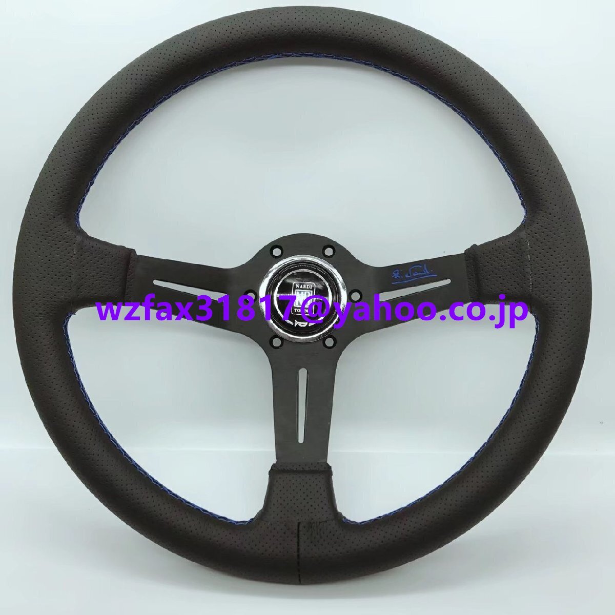 新品 NARDI ナルディ クラシック スポーツステアリング BKレザー ポリッシュスポーク350mm(14インチ)ブラック拍卖