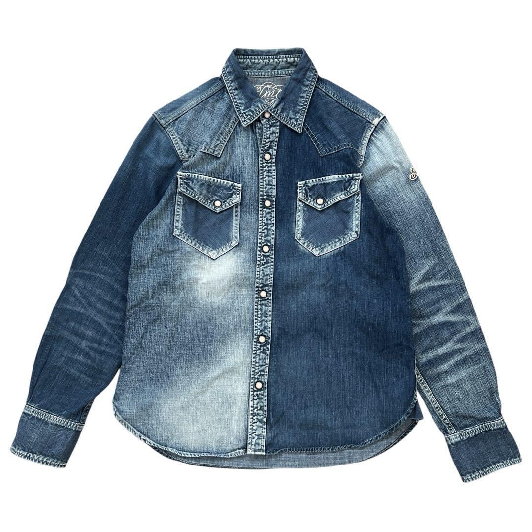 【TMT】ウエスタンデニムシャツXL 日本製 「クレイジーパターンデニムシャツ」 希少ビッグサイズ 本店限定 名作 人気アイテム拍卖