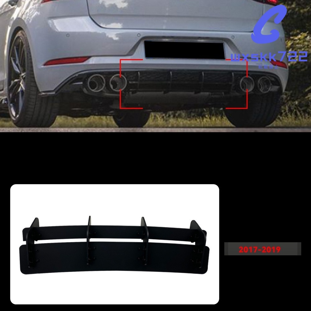 新品未使用 フォルクスワーゲン 2017~2019 ゴルフ7.5 mk7.5 gti リアバンパー ディフューザー拍卖