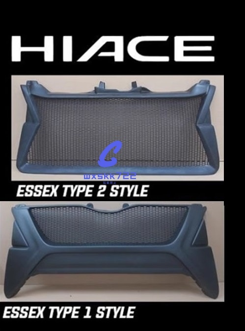 新品未使用 200系 ハイエース フロント グリル エアロ スポイラー 未塗装 2種類より選択拍卖