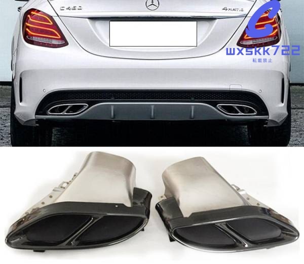 新品未使用 左右セット ベンツ マフラーW205 AMG Bk カッター拍卖