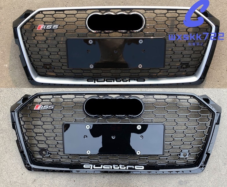 新品未使用 アウディ A5 フロント グリル RS5 2017~ シルバー ブラックカラー選べる拍卖
