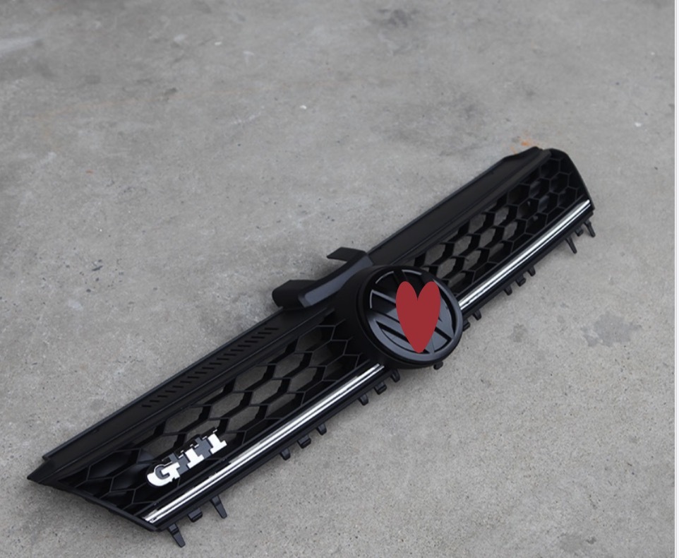 GTI ロゴ付属 VW ゴルフ7 GTI グリル シルバー 2013-2018拍卖