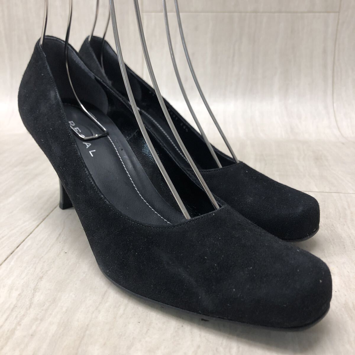 M299 FN-250919-1176 REGAL リーガル スエードパンプス パンプス ハイヒール レディース ブラック 24.5cm拍卖