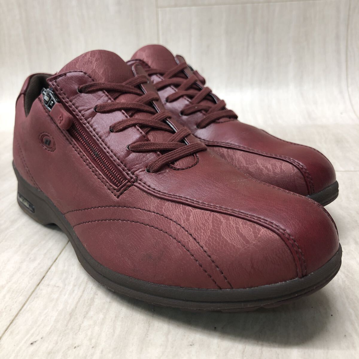M302 FN-250919-1142 YONEX ヨネックス パワークッション サイドジップシューズ ウォーキングシューズ レースダークレッド レディース 25cm拍卖