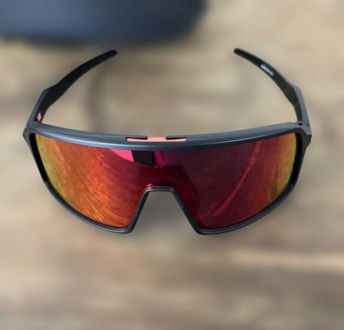 OAKLEY サングラス スポーツサングラス ブラック/レッドグラデーション SUTRO S ロードバイクなど拍卖