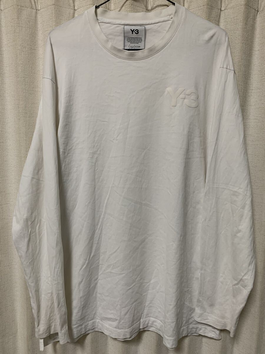 Y-3 LOGO L/S TEE WHITE サイズL ワイスリー ロングスリーブ Tシャツ Yohji Yamamoto ヨウジヤマモト adidas拍卖