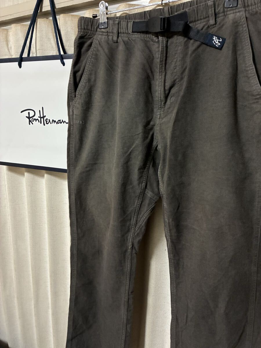 GRAMICCI for RHC Ron Herman Stretch Flannel Climbing Pants クライミングストレッチパンツ ロンハーマン RHCロゴ サイズL CHARCOAL GRAY拍卖