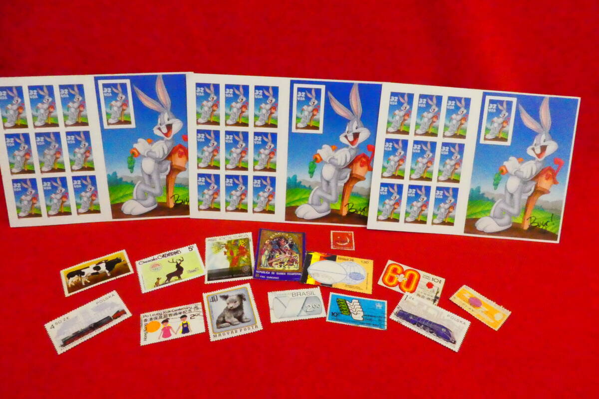 M【532a】★外国切手 おまとめ★アメリカ合衆国 ヨーロッパ アジア コレクション スタンプ キャラクターデザイン 経年保管品拍卖