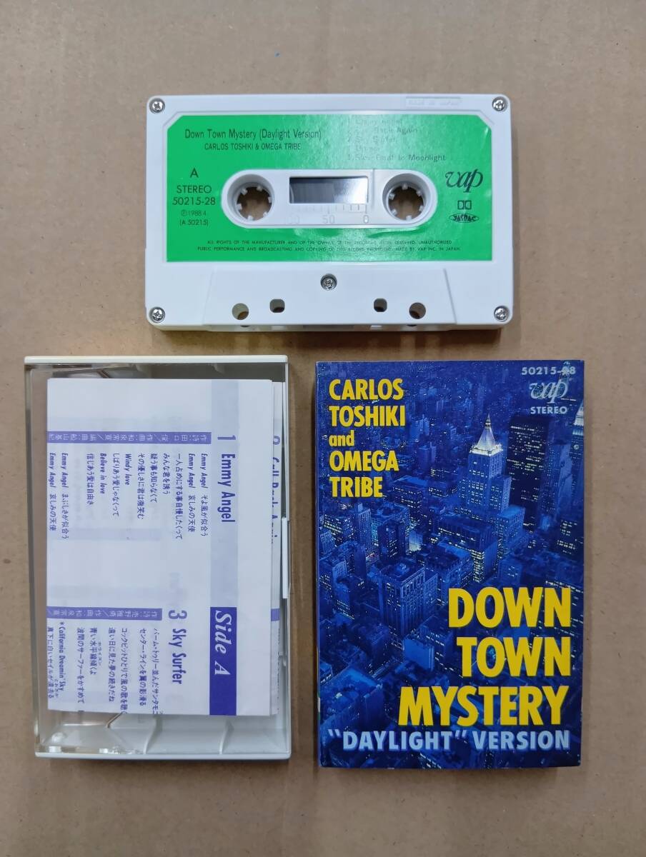 RS-7907【カセットテープ カルロス・トシキ&オメガトライブ ダウンタウン・ミステリー CARLOS TOSHIKI OMEGA TRIBE CITYPOP cassette tape拍卖