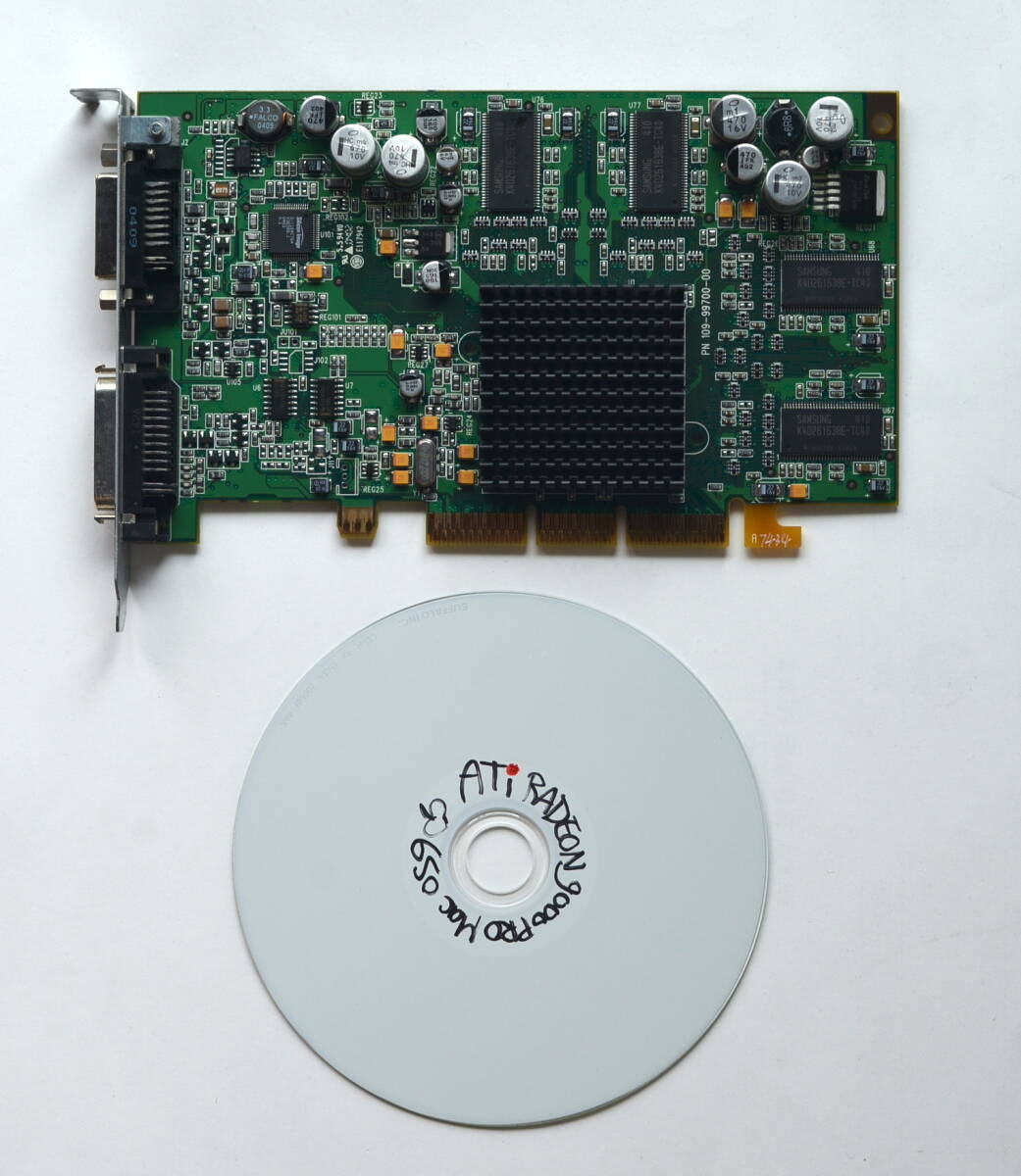 稀少! ATi Radeon 9000 Pro Mac Edition 64MB ADC/DVI PowerMac G4 AGP 対応 OS9.2.x ドライバー付 拍卖