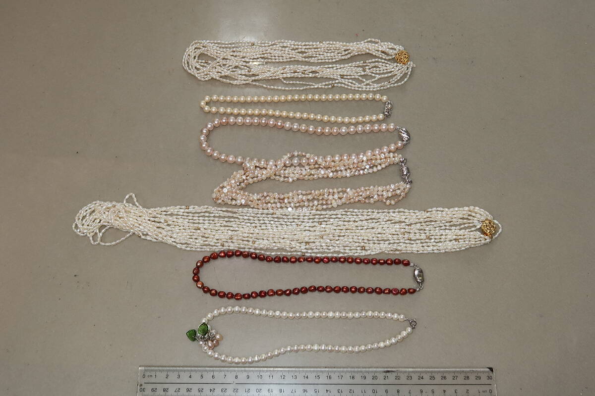 ★☆真珠 パール silver金具 SV ネックレス まとめて 計7点⑦☆★拍卖