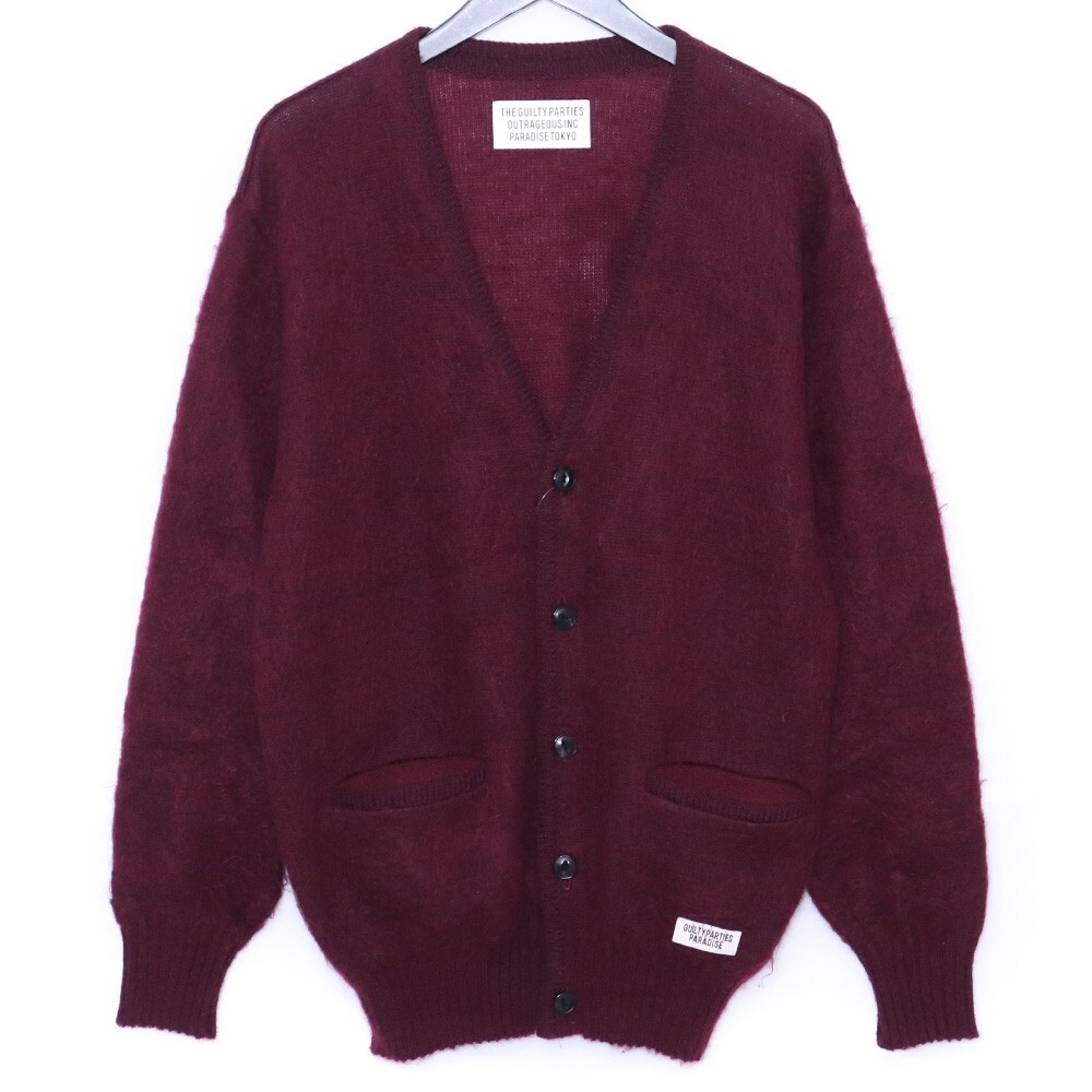 WACKO MARIA MOHAIR KNIT CARDIGAN Sサイズ ボルドー 23SS-WMK-KN06 ワコマリア モヘアニットカーディガン拍卖