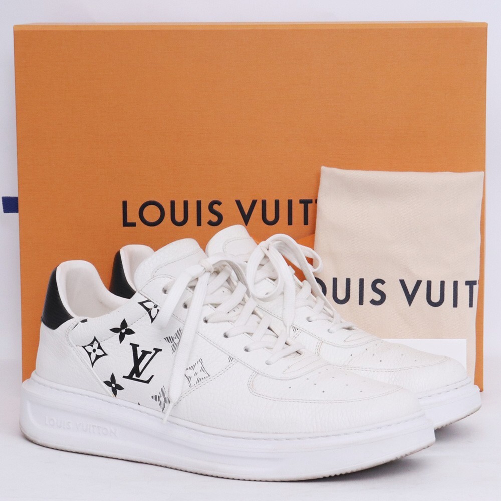 LOUIS VUITTON モノグラム ビバリーヒルズ スニーカー サイズ7 ホワイト FA0280 ルイヴィトン シューズ ローカット拍卖