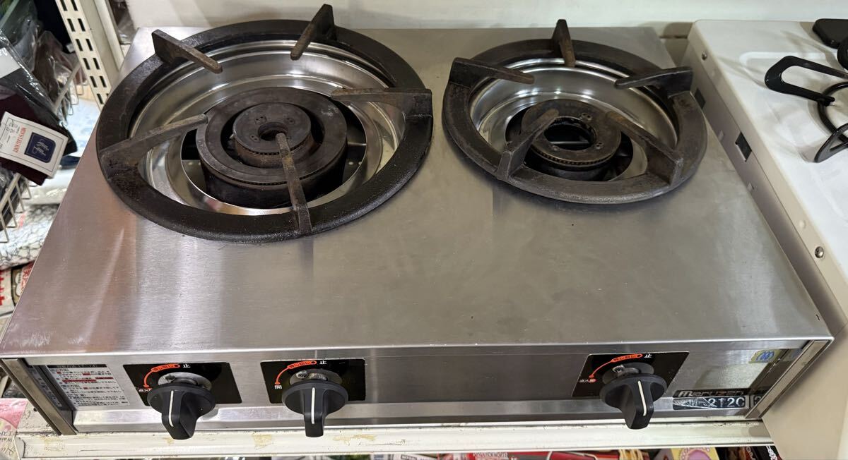 マルゼン 業務用 M-212C ガステーブルコンロ 都市ガス用拍卖