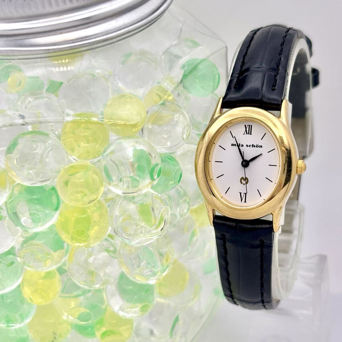 【新品電池】mila schon ミラショーン レディース 腕時計 ゴールド オーバル ドレス 5930-344596 新品ベルト拍卖