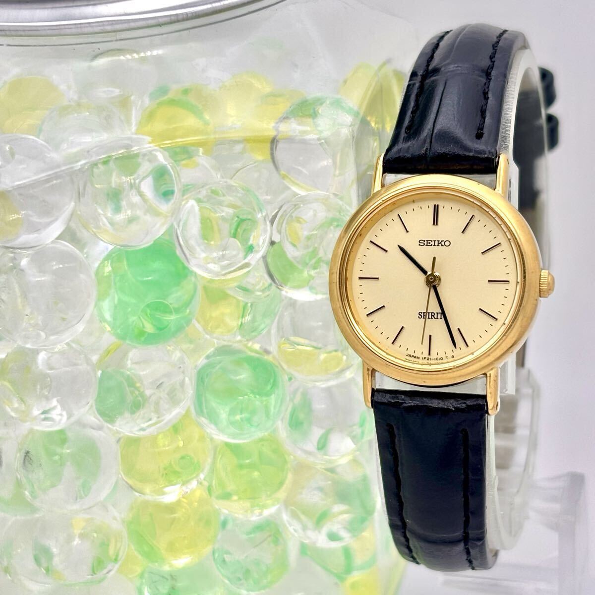 【新品電池】 SEIKO セイコー SPIRIT スピリット レディース 腕時計 ゴールド ドレス 1F21-0H70 170447 新品ベルト拍卖