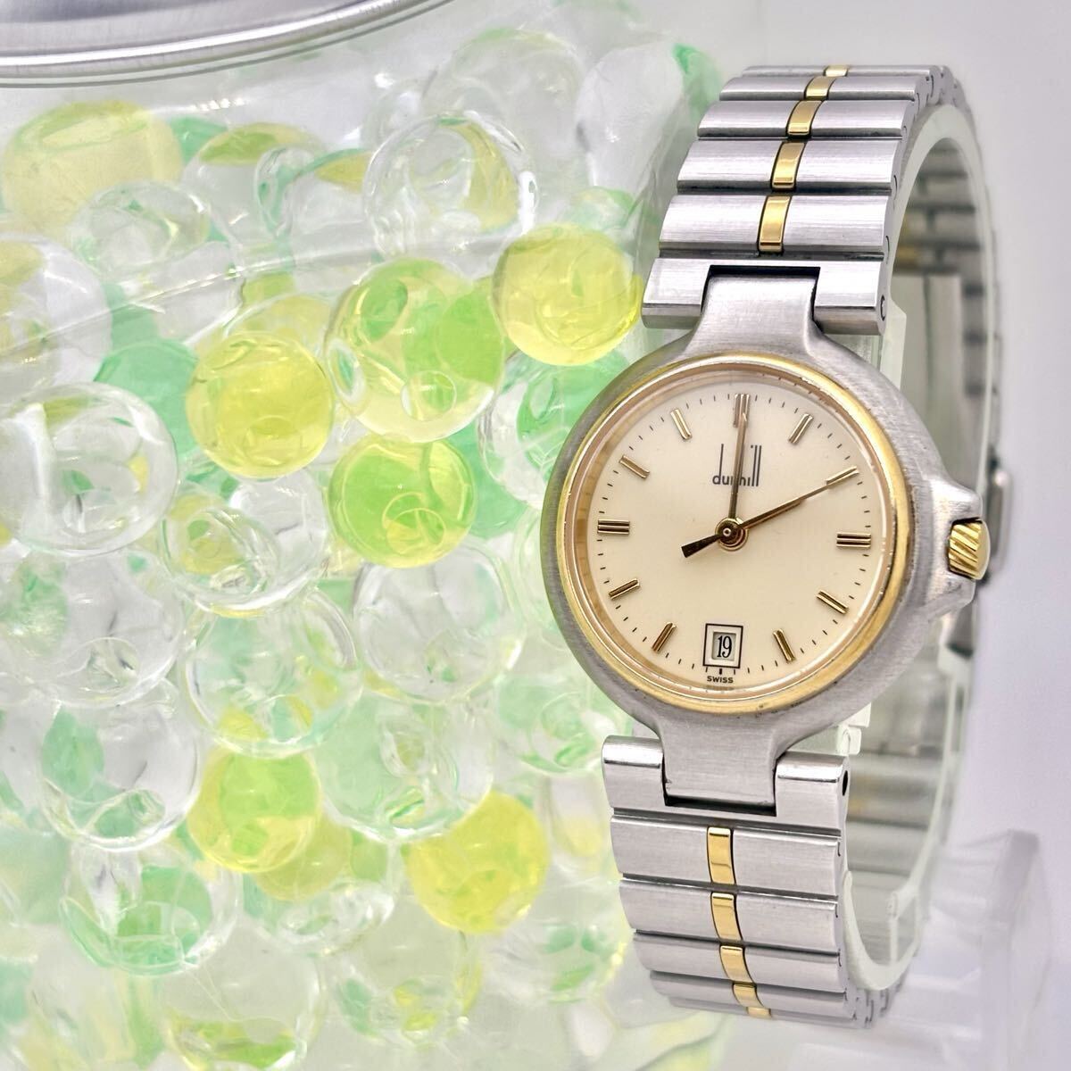 【新品電池】dunhill ダンヒル ミレニアム レディース 腕時計 デイト 140304拍卖