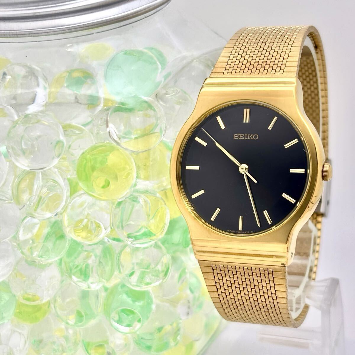 【新品電池】 SEIKO セイコー メンズ 腕時計 ゴールド 7N01-6H10 451317拍卖