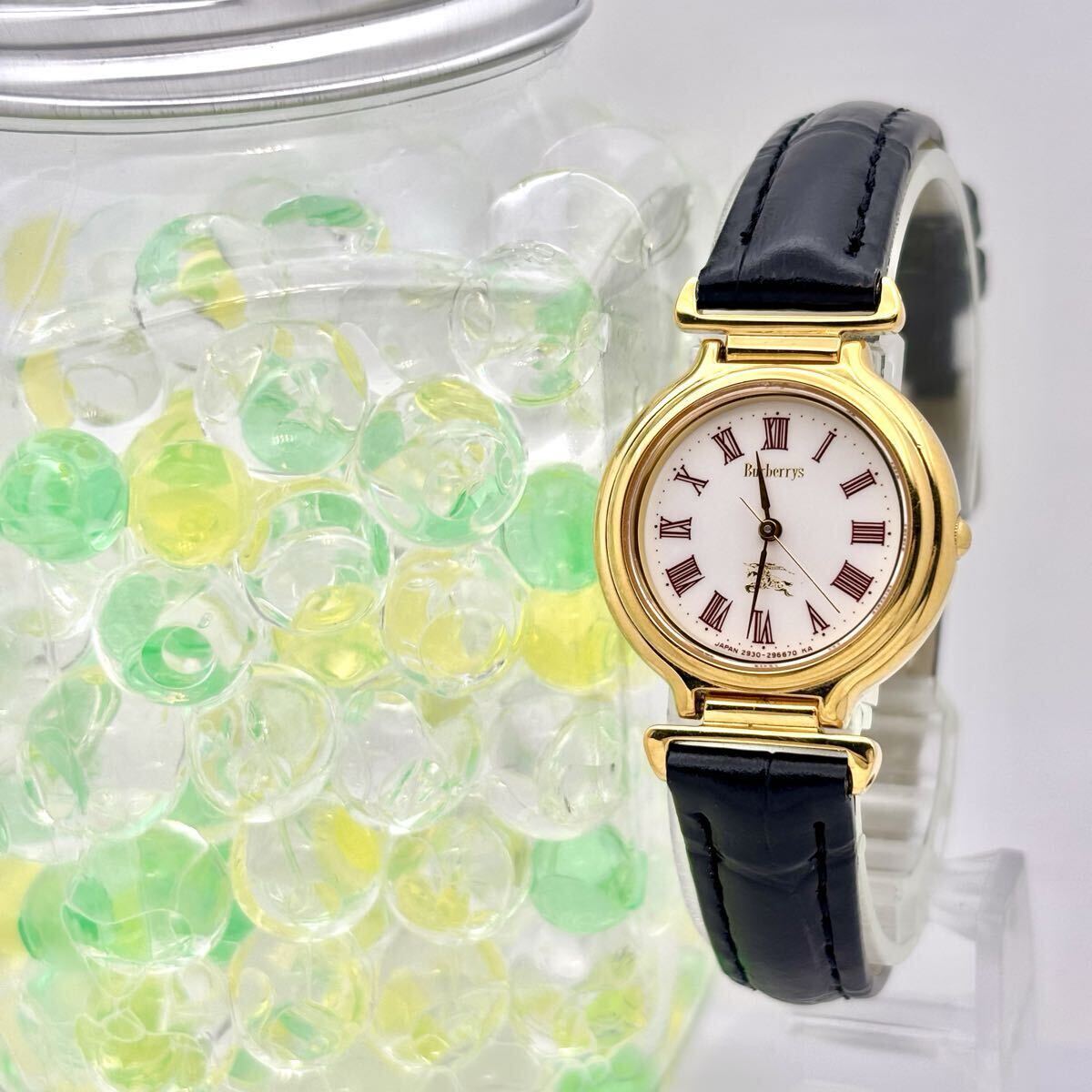 【新品電池】Burberrys バーバリー レディース 腕時計 ゴールド ローマン 2930-294017 608302 新品ベルト拍卖