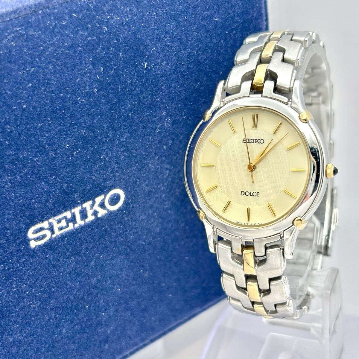 【箱付/美品/新品電池】 SEIKO セイコー DOLCE ドルチェ メンズ 腕時計 8J41-6080 190023 純正ベルト拍卖