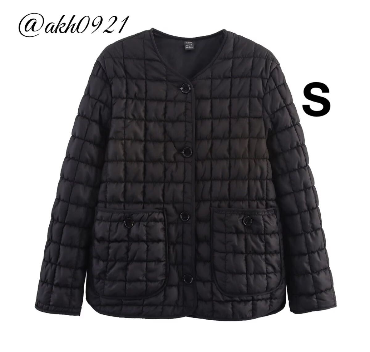 新品未使用★2025 秋新作★vintage ヴィンテージ レトロ black ダウン ジャケット コート アウター Sサイズ レディース★ZARA 好きな方に拍卖