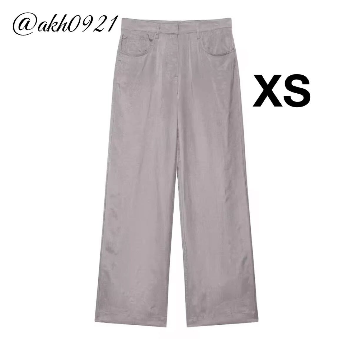 新品未使用★2025 A/W 秋新作★vintage ヴィンテージ レトロ gray グレー ロングパンツ ボトムス XSサイズ レディース★ZARA 好きな方に拍卖