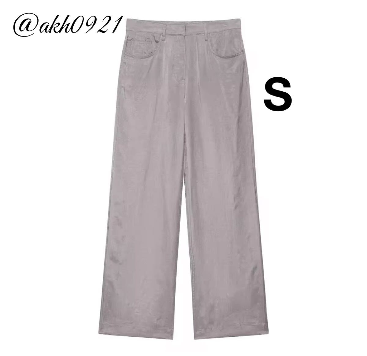 新品未使用★2025 A/W 秋新作★vintage ヴィンテージ レトロ gray グレー ロングパンツ ボトムス Sサイズ レディース★ZARA 好きな方に拍卖